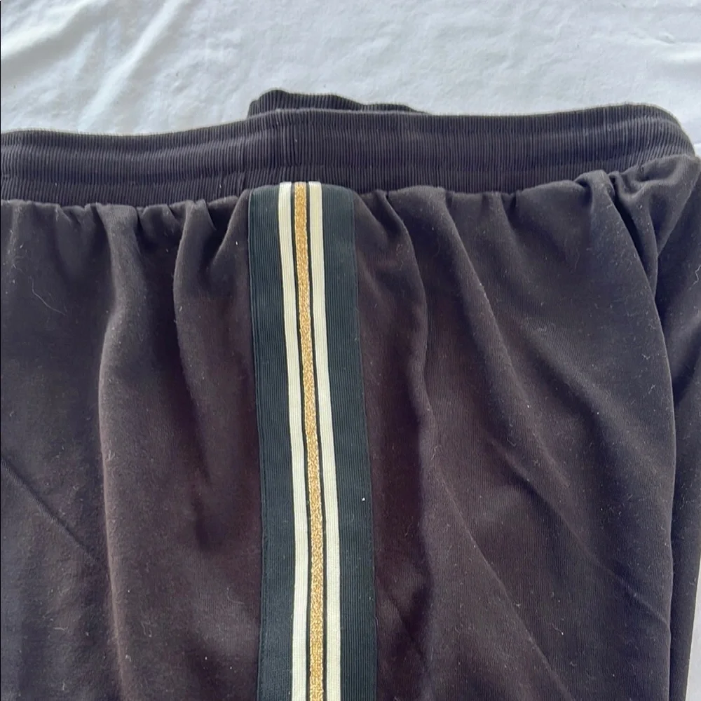 Charlotte Russe Black and Gold Joggers with Elastic Waistband size L - Picture 2 of 4
